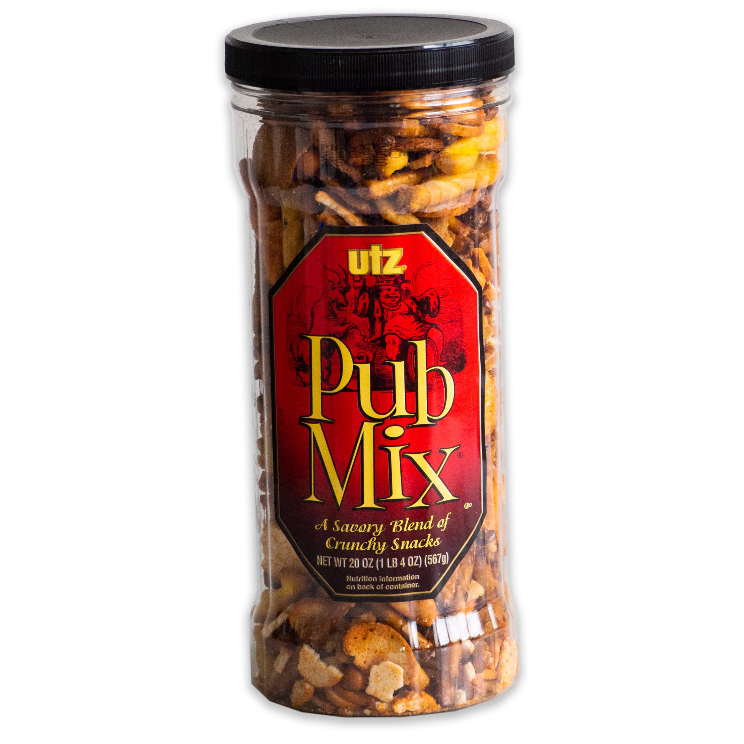 Utz Pub Mix - Savory & Crunchy Snack Mix with Pretzels, Cheese Balls & More - 20oz Barrel (Party Snacks, Game Day, Office Treats, Movie Night)