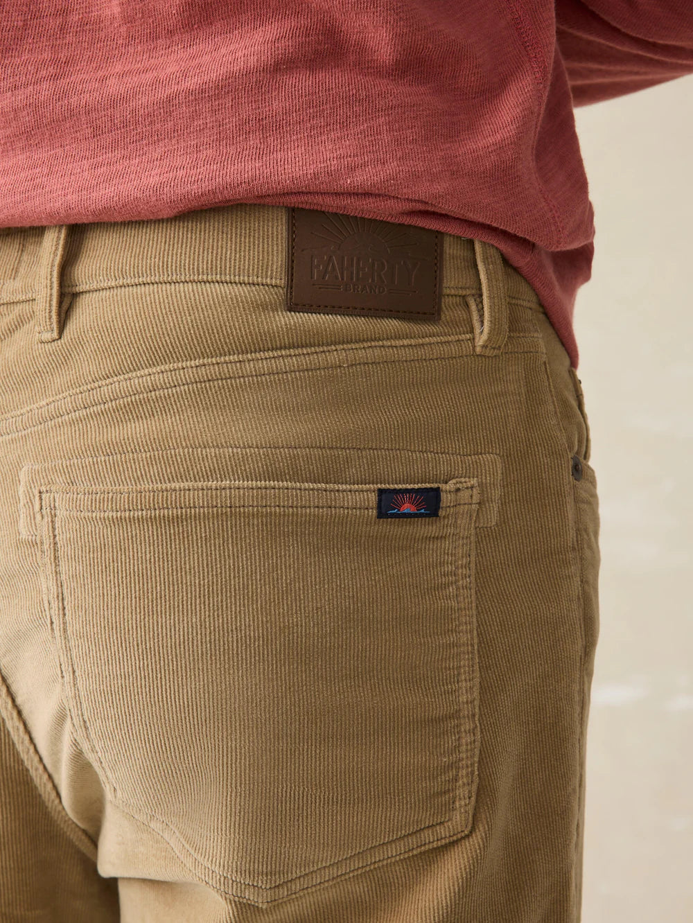 FAHERTY BARLEY 5-Pocket Corduroy Pants for Men - Comfortable Casual Trousers with Elastic Waistband | Perfect for Work, Travel & Everyday Wear