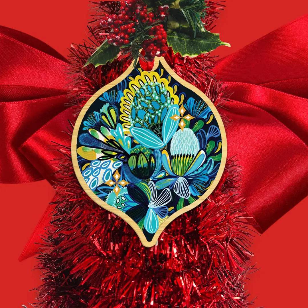 Azure Natives Christmas Ornament Bauble - Handmade Holiday Tree Decorations for Xmas, Winter & Home Decor - Perfect for Christmas Trees, Gift Exchanges & Festive Party Decorations