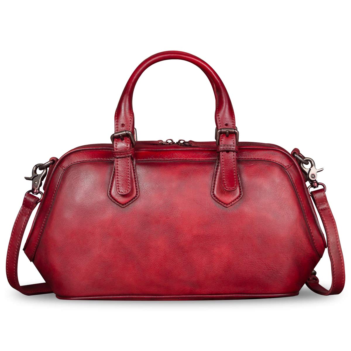 Genuine Leather Handbag for Women - Top Handle Satchel Purse with Adjustable Shoulder Strap | Fashionable & Handmade Leather Bag for Work, Travel & Everyday Use