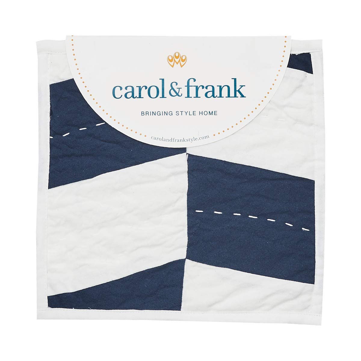 Carol & Frank Herringbone Patch Indigo Full/Queen Quilt - Blue Bedspread for Queen Size Bed | Cozy Home Decor & Bedroom Upgrade