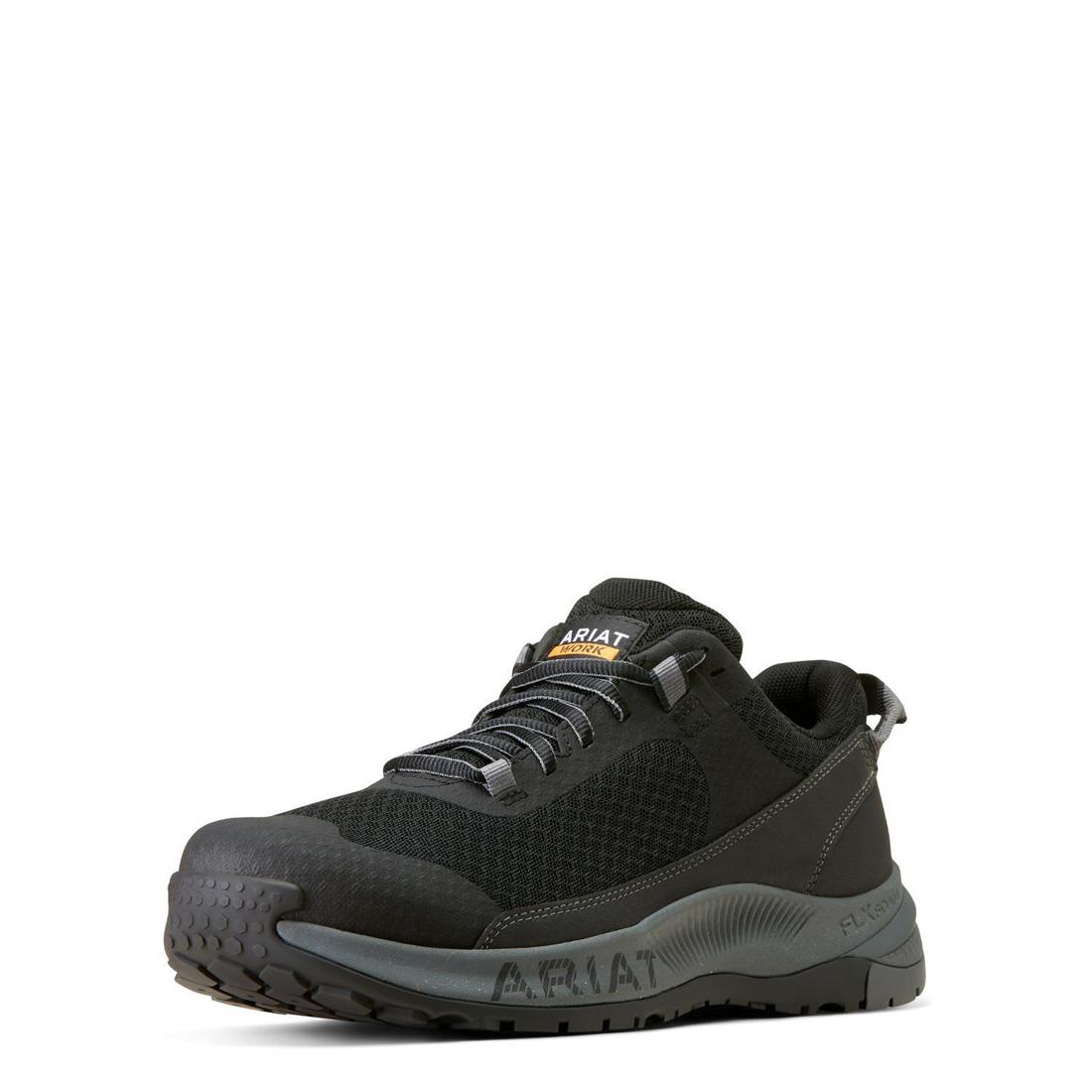 Outpace Shift Composite Toe Work Shoes for Men - Black Safety Boots for Construction, Warehouse & Industrial Work - Lightweight & Comfortable