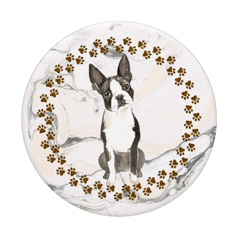 Boston Terrier PopSockets PopGrip - Cute Swappable Phone Grip for Dog Lovers | Artistic Gift for iPhone & Android Devices | Perfect for Pet Owners, Dog Walks & Selfies