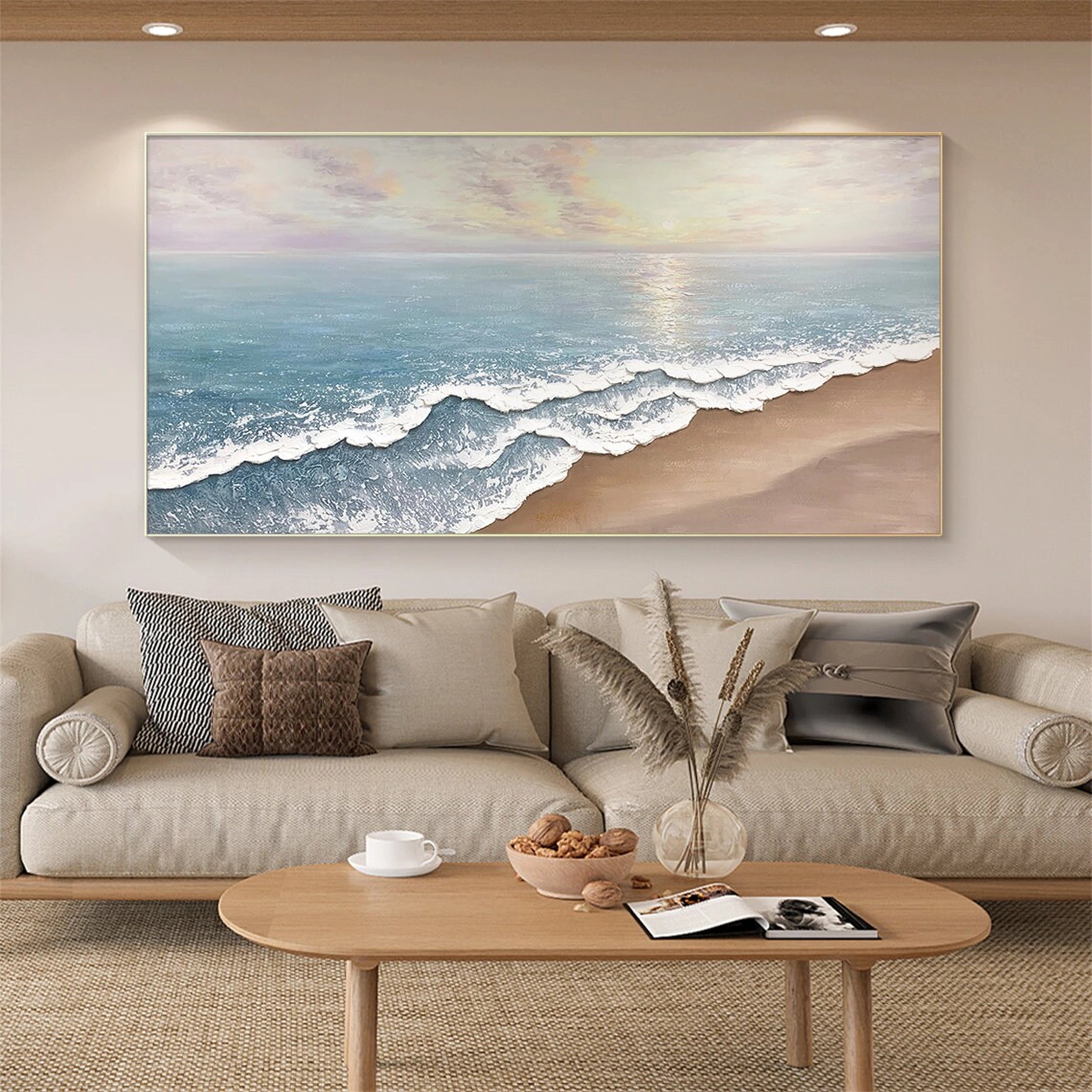 Ocean and Sky Painting #OS 102 - Stunning Seascape Wall Art for Living Room, Bedroom & Office Decor