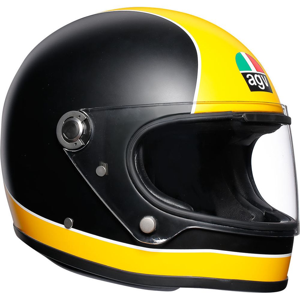 AGV X3000 Super Matt Black/Yellow Motorcycle Helmet - DOT & ECE Certified for Street & Racing - Lightweight & Aerodynamic Design for Comfort & Safety    (Use Case: Perfect for motorcycle enthusiasts, racers, and daily commuters seeking premium protection and style on the road or track.)