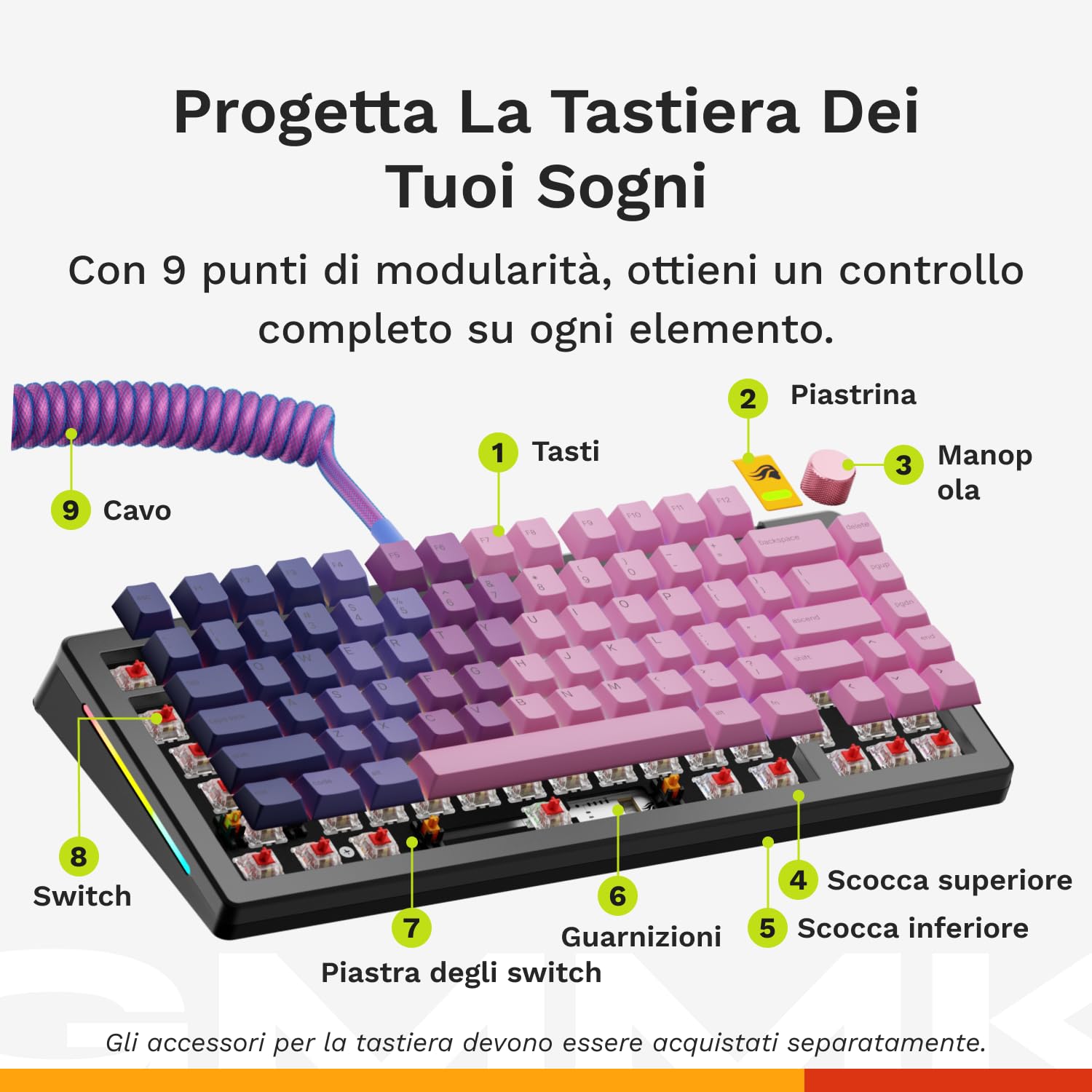 Glorious GMMK 3 PRO HE Mechanical Gaming Keyboard - 75% TKL Layout, Rapid Trigger Hall Effect Switches, Hot-Swappable MX & Magnetic Switches, 8K Polling Rate, Modular Aluminum Frame, QWERTY US Layout - Black | Perfect for Competitive Gaming & Professional Typing