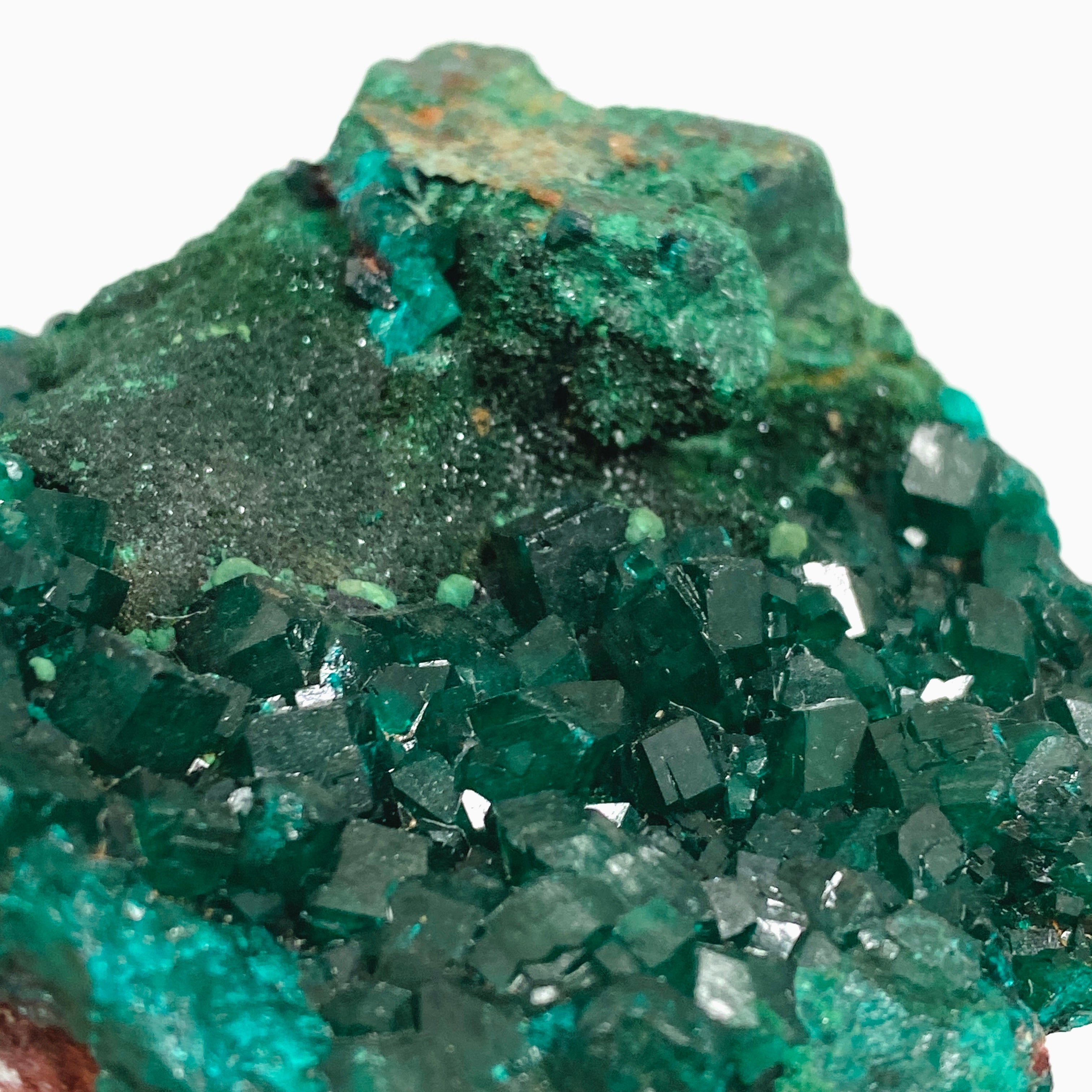 Natural Dioptase and Malachite Crystal Specimen from Congo CR3743 - Rare Mineral Collection for Healing, Meditation & Home Decor