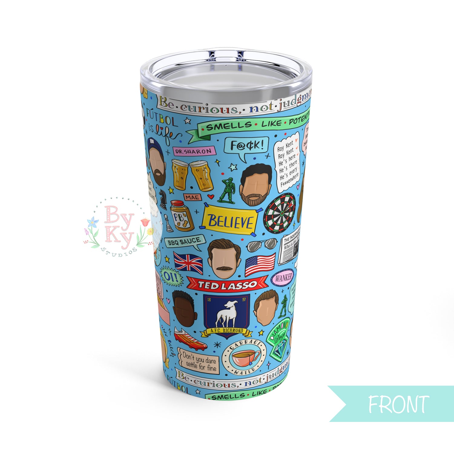 Ted Lasso Inspired 20oz Insulated Tumbler - Perfect for Coffee, Tea & Cold Drinks at Home, Office or Gym
