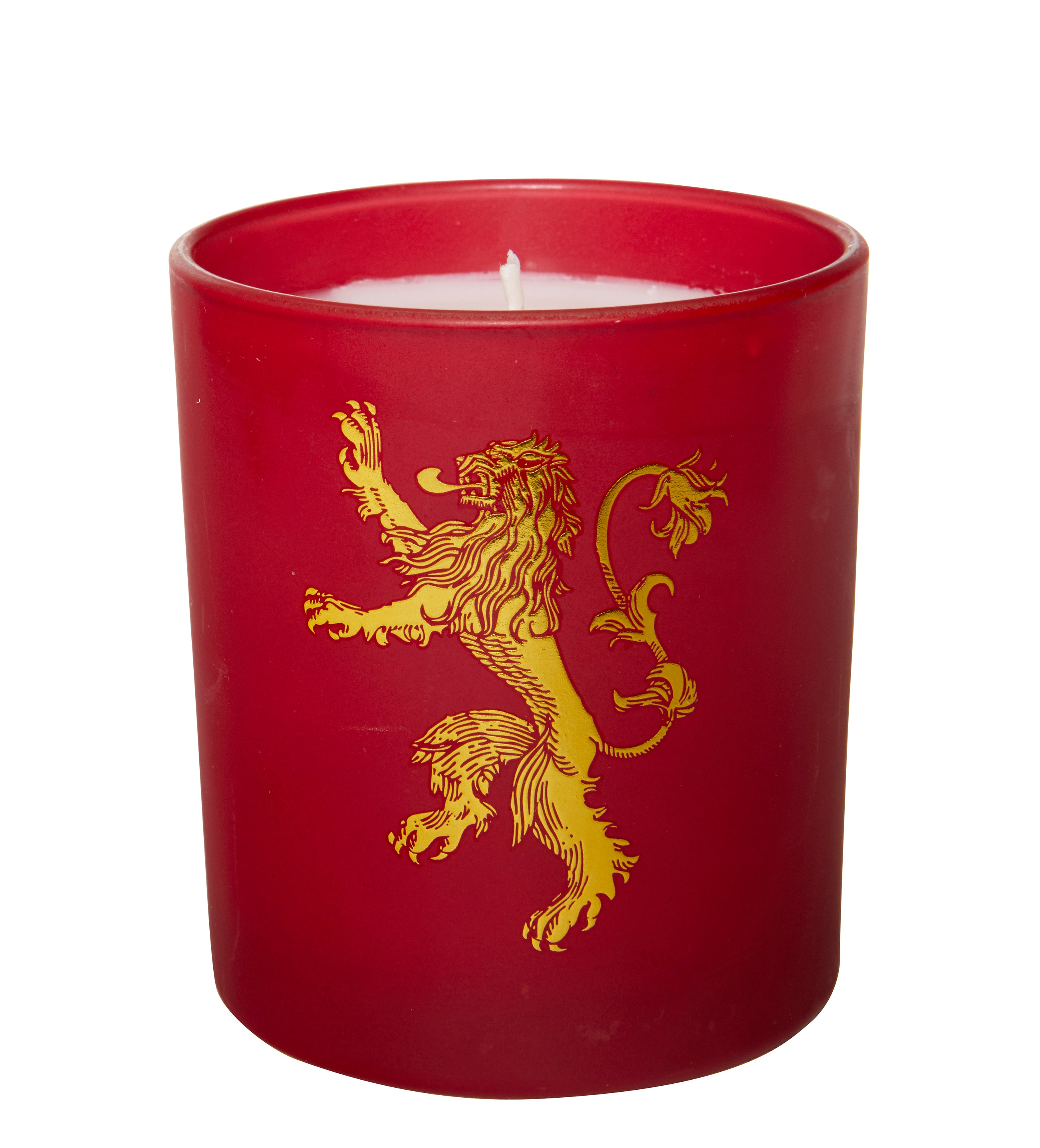 Game of Thrones House Lannister Glass Candle - Medieval Style Decorative Candle Holder for Home Decor, GOT Collectibles, and Themed Parties