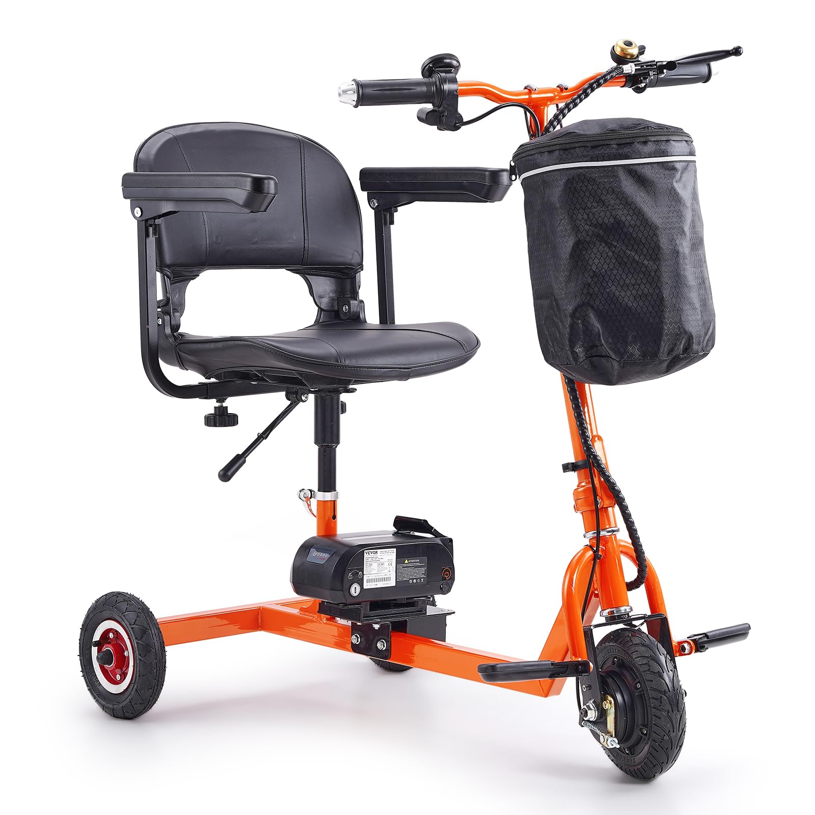 VEVOR Folding 3-Wheel Mobility Scooter for Seniors & Adults - Portable Electric Scooter with 12 Mile Range, 48V Lithium Battery - All Terrain Travel Wheelchair for Shopping, Parks & Outdoor Adventures