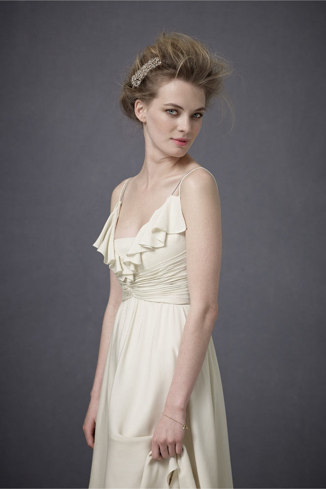 BHLDN Ivory Couplet Dress - Elegant Wedding Guest Dress for Bridal Showers & Formal Events