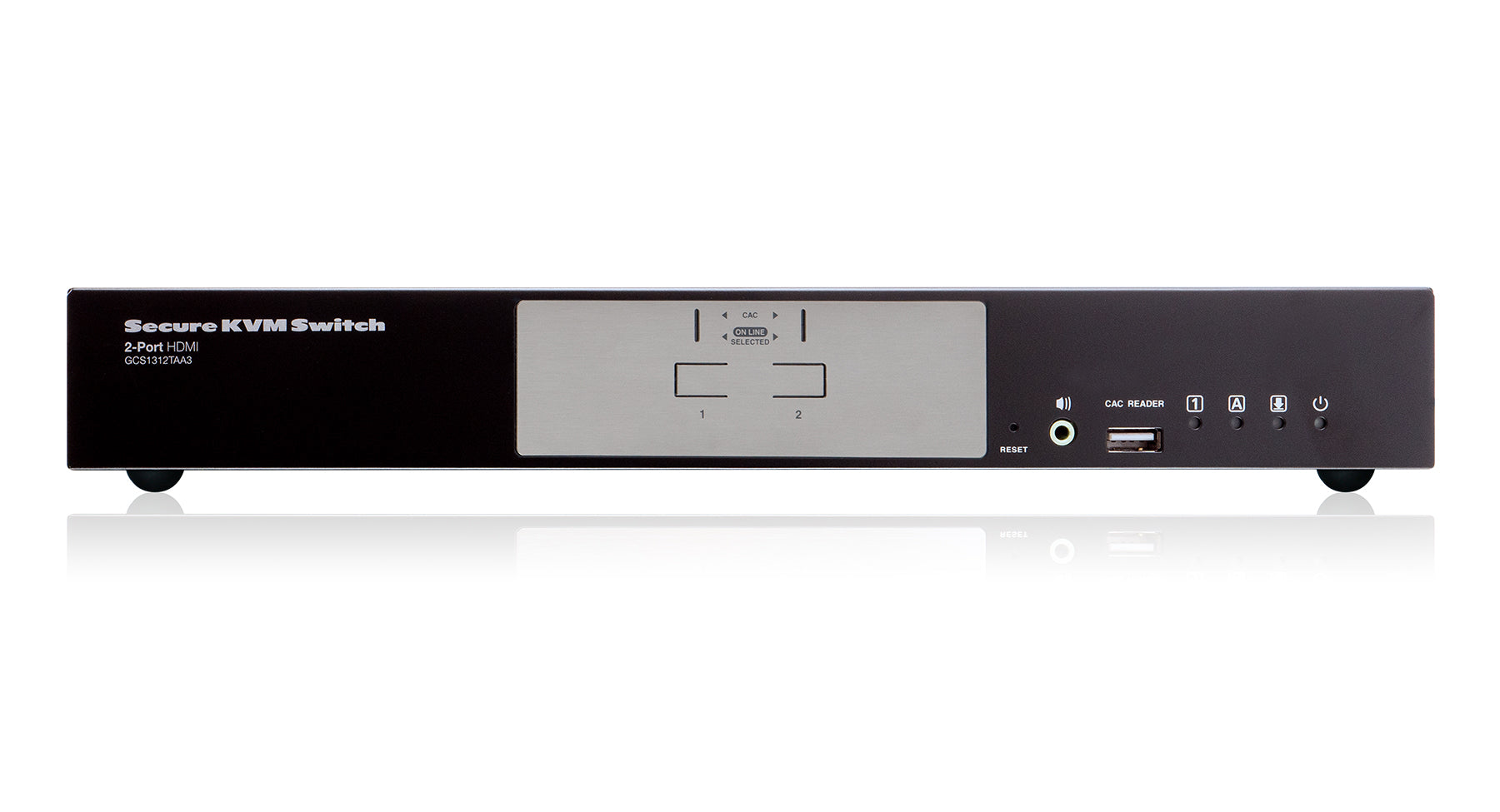 2 Port HDMI Secure KVM Switch (TAA Compliant) - Seamlessly Control 2 Computers with 1 Keyboard/Mouse for Home Office & Gaming Setup