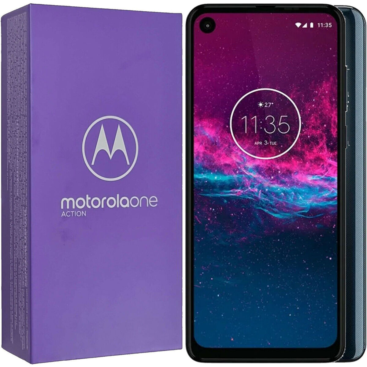 Motorola Moto One Action XT2013 128GB Unlocked Smartphone - Dual SIM GSM Android Phone for Travel & Business Use