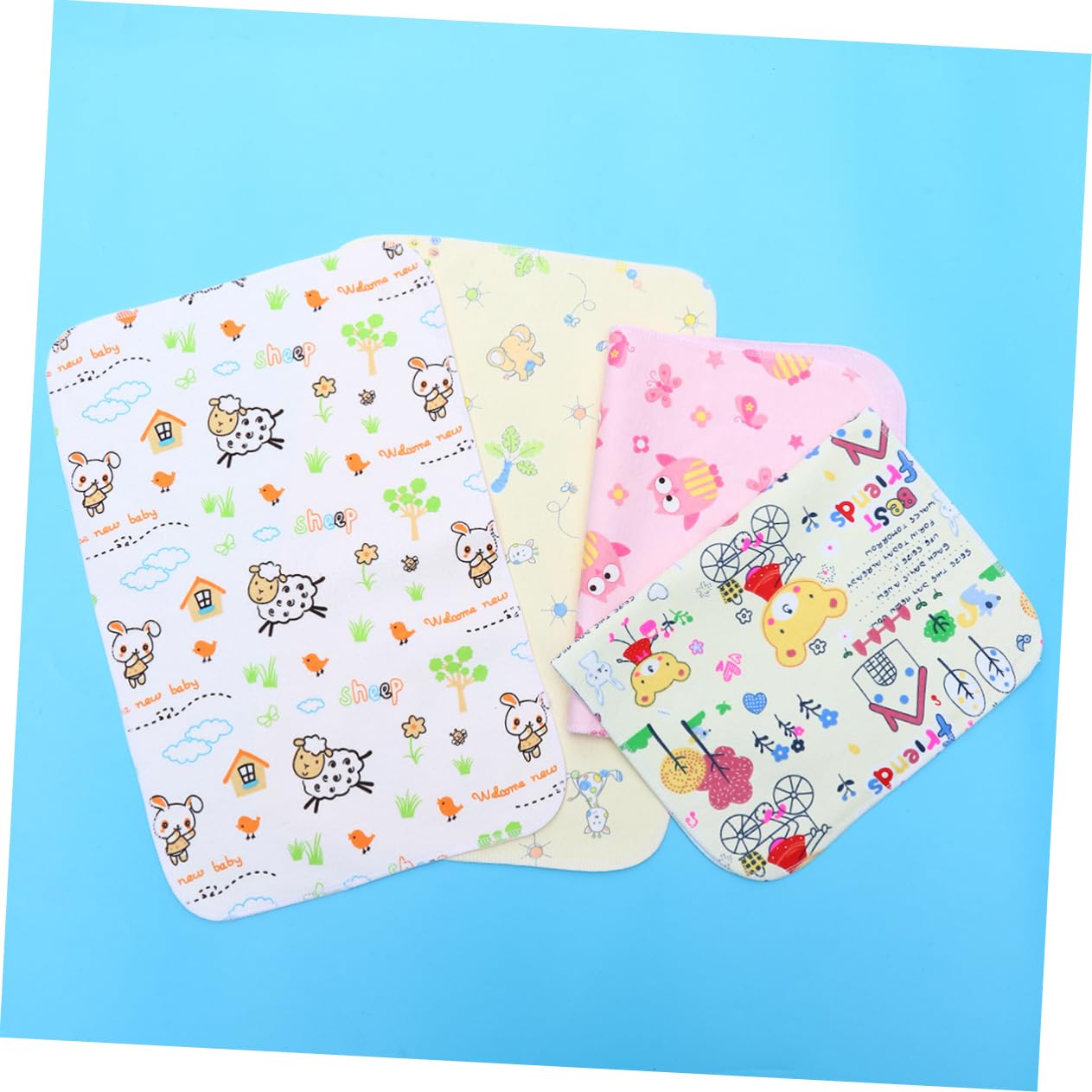 Totority 8-Pack Waterproof Washable Changing Pad Covers - Soft Mattress Pad Protector for Baby Diaper Changing, Travel & Home Use