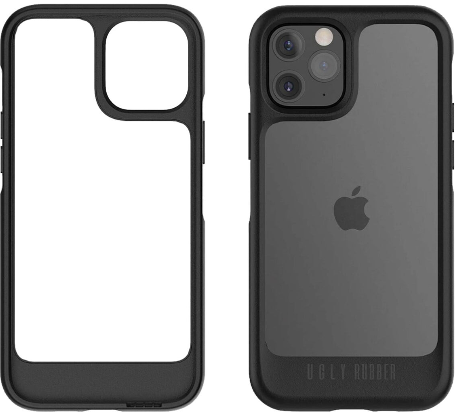 Durable Shockproof iPhone 12 Pro Max Case - Black Rubber Protective Cover with Anti-Slip Grip | Perfect for Outdoor Activities, Work & Daily Use