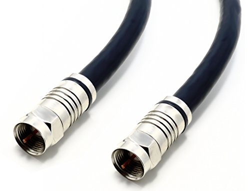 RiteAV 200FT RG6 Outdoor Direct Burial Coaxial Cable - Solid Copper Core, 4.5GHz Satellite & TV Cable - Weatherproof for Underground & Outdoor Use - Perfect for Home Theater, Satellite Dish & CCTV Installations