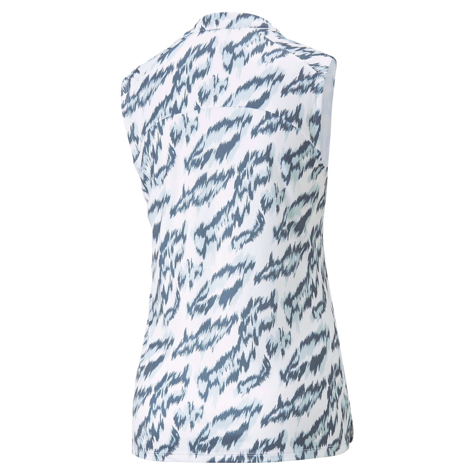 Women's MATTR Animal Print Sleeveless Golf Polo Shirt - Breathable & Stylish for Golf, Tennis & Summer Outdoor Activities