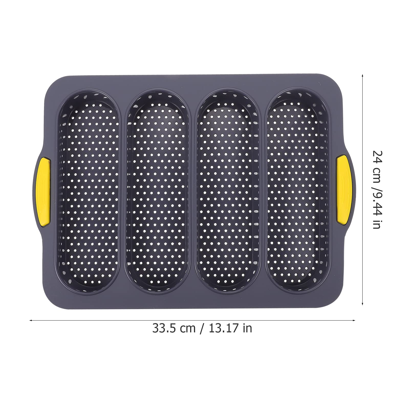 Non-Stick Silicone Baguette Pan - 4-Wave Perforated French Bread Baking Mold for Baguettes, Loaves & Ciabatta | Perfect for Homemade Sandwiches, Toast & Artisan Bread Baking