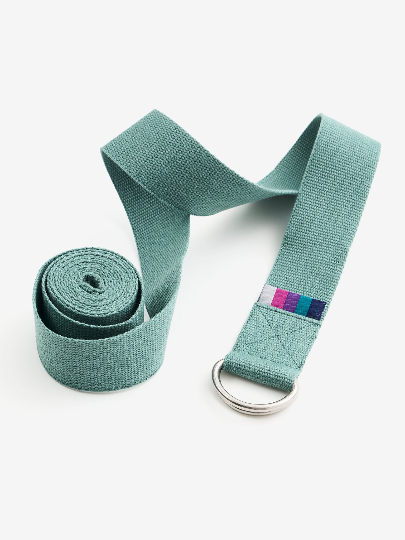 Organic Cotton D-Ring Yoga Belt for Stretching & Flexibility | Premium Yoga Accessory for Home & Studio Practice | Eco-Friendly & Comfortable