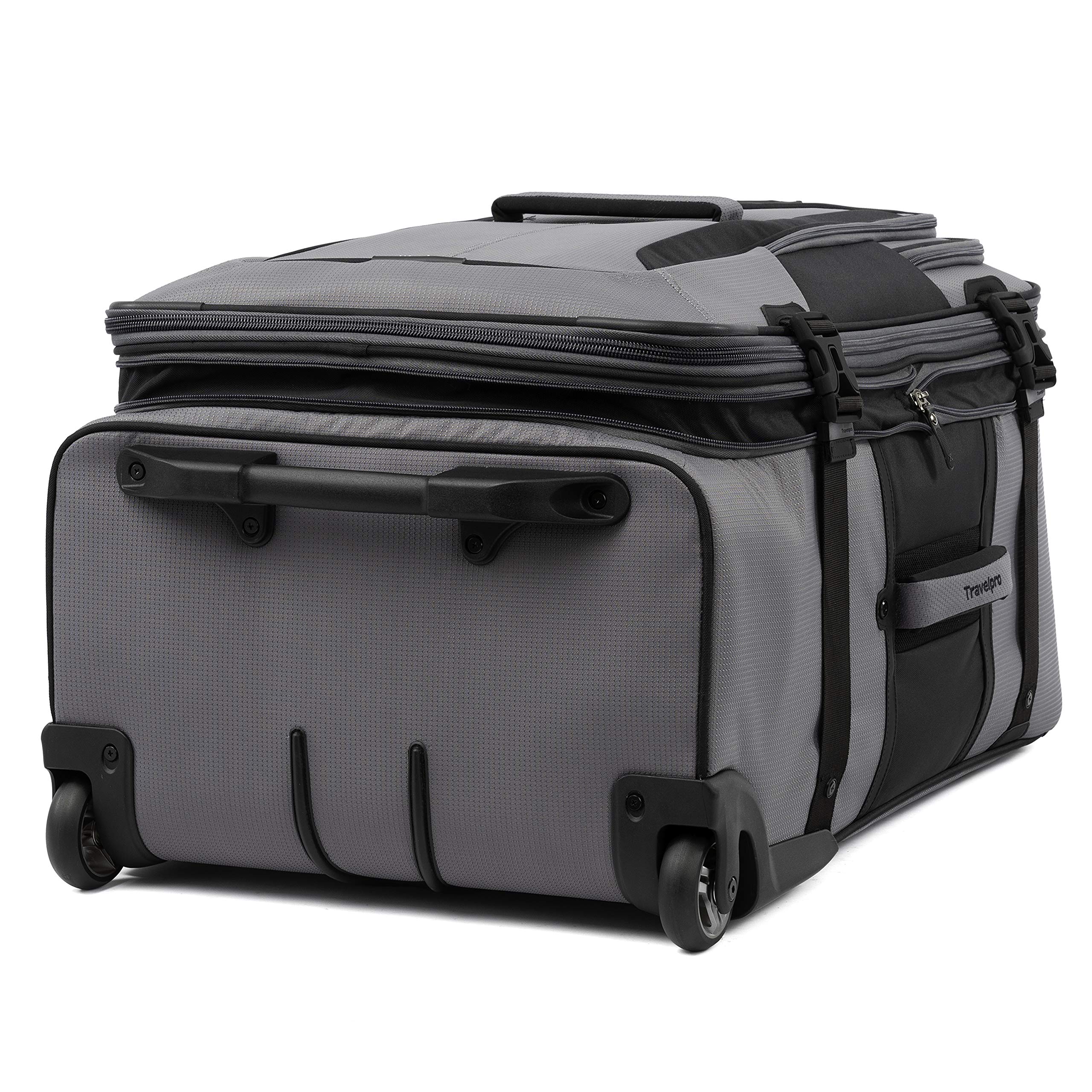 Travelpro Unisex-Adult Bold Softside Expandable Rollaboard Upright Luggage, Grey/Black, Checked-Large 28-Inch - Perfect for International Travel, Business Trips & Vacation Packing