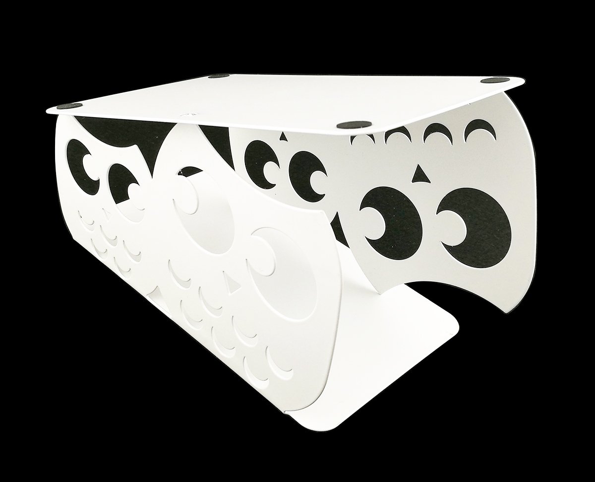 Creative Non-Slip Owl Bookends for Kids - Cute Animal Book Holder, Perfect Gift for Girls' Birthday (White) - Ideal for Nursery, Bookshelf Decor & Study Room Organization