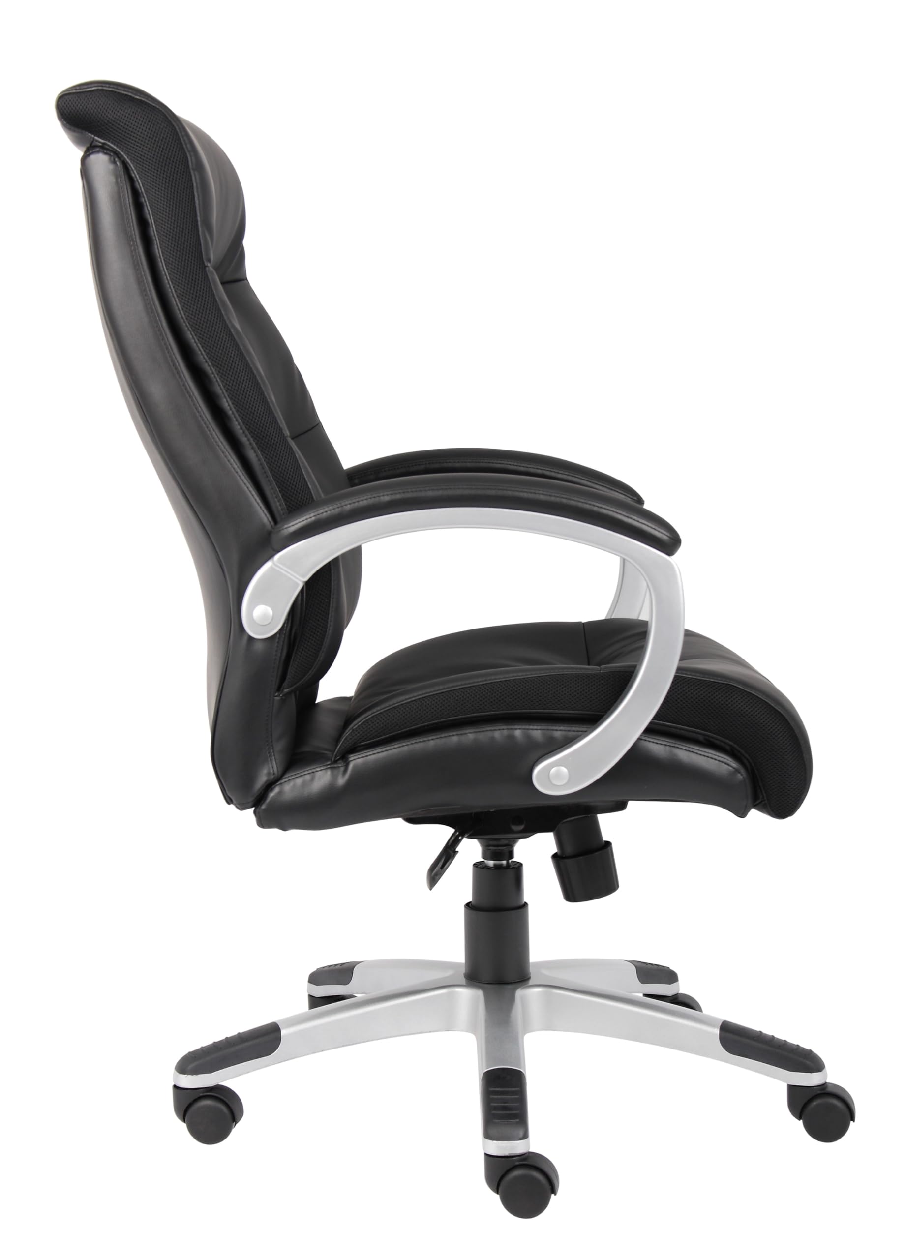 Premium Black Double Plush High Back Executive Office Chair - Ergonomic Swivel Desk Chair with Adjustable Height & Lumbar Support for Home Office, Conference Rooms & Corporate Workspaces