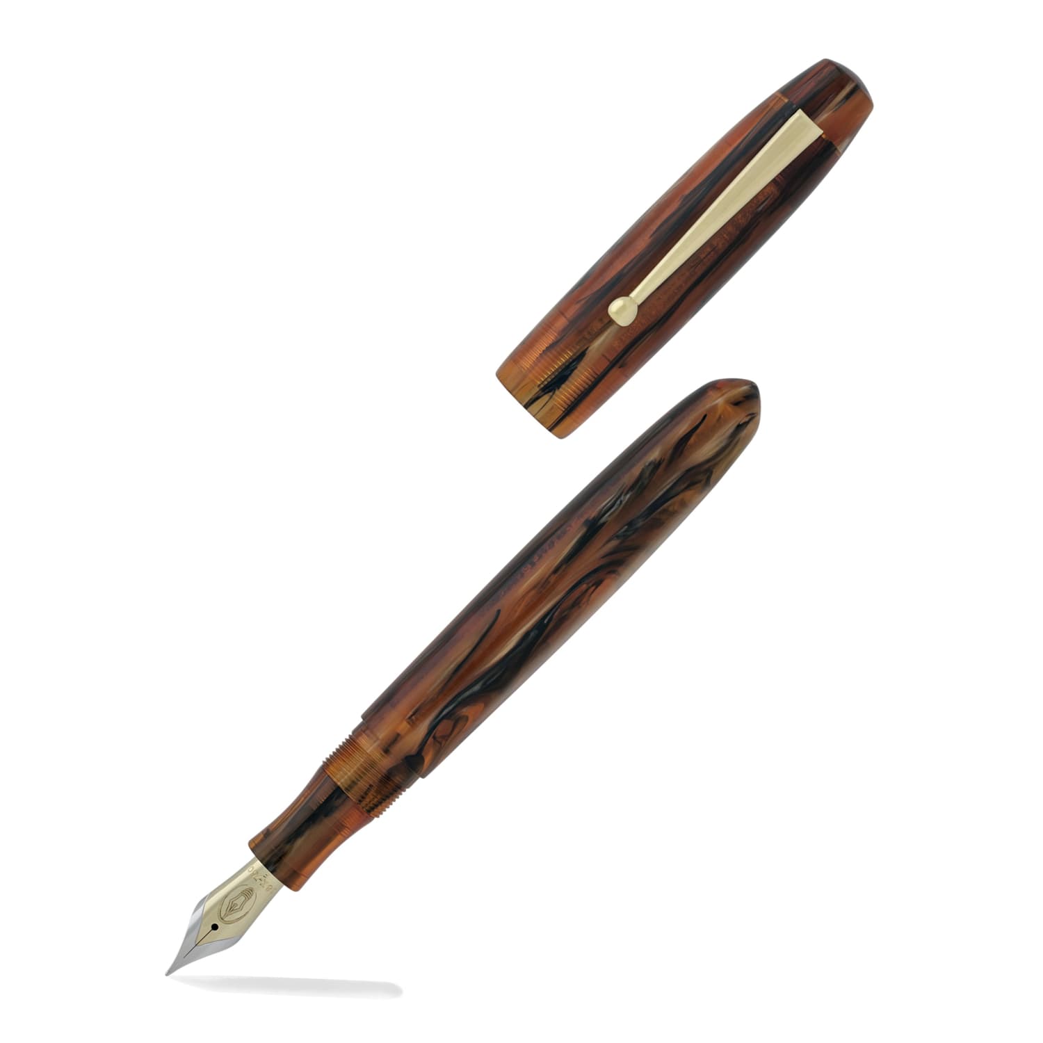 Edison Collier Fountain Pen - Antique Marble Finish Luxury Writing Instrument for Calligraphy, Journaling & Gift Giving