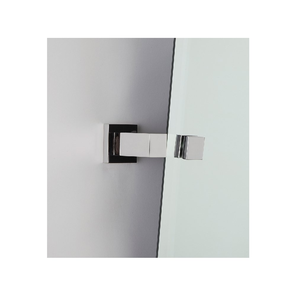 Modern Contemporary II Adjustable Mirror Brackets - Polished Chrome Finish for Bathroom, Bedroom & Living Room Wall Mirrors