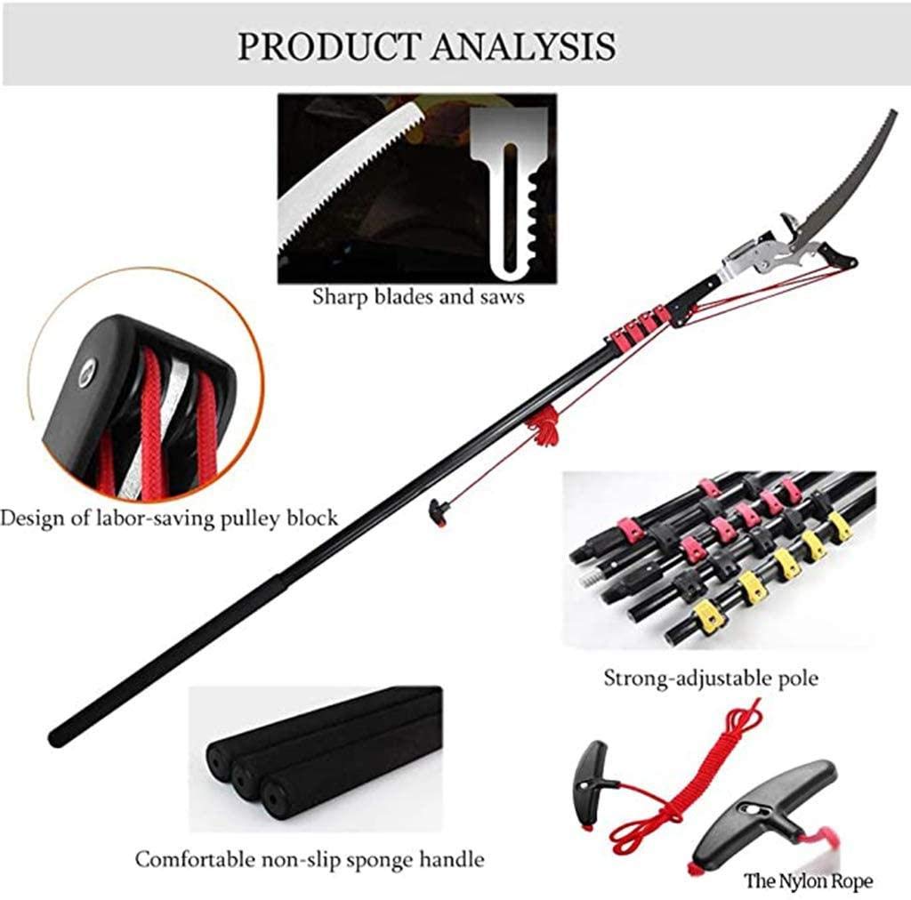Professional Telescopic Branch Saw with Curved Blade - 30cm Pruning Saw for Tree Trimming | Extends to 18FT (5.4M) Working Height | Ideal for Garden Pruning, Tree Care & Landscaping | Perfect for High Branches, Orchard Maintenance & DIY Projects