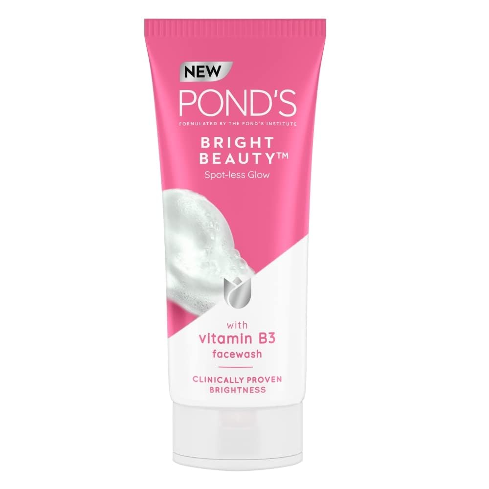 POND'S White Beauty Facial Foam 100g - Brightening & Hydrating Face Wash for Glowing Skin | Pack of 1 | Perfect for Daily Skincare Routine & Travel
