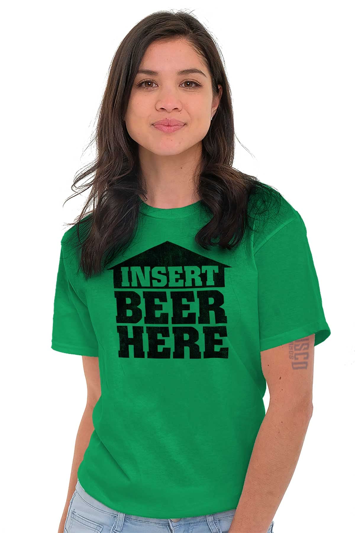 Funny 'Insert Beer Here' Graphic T-Shirt for Men & Women - Perfect for Parties, Bars & Casual Wear