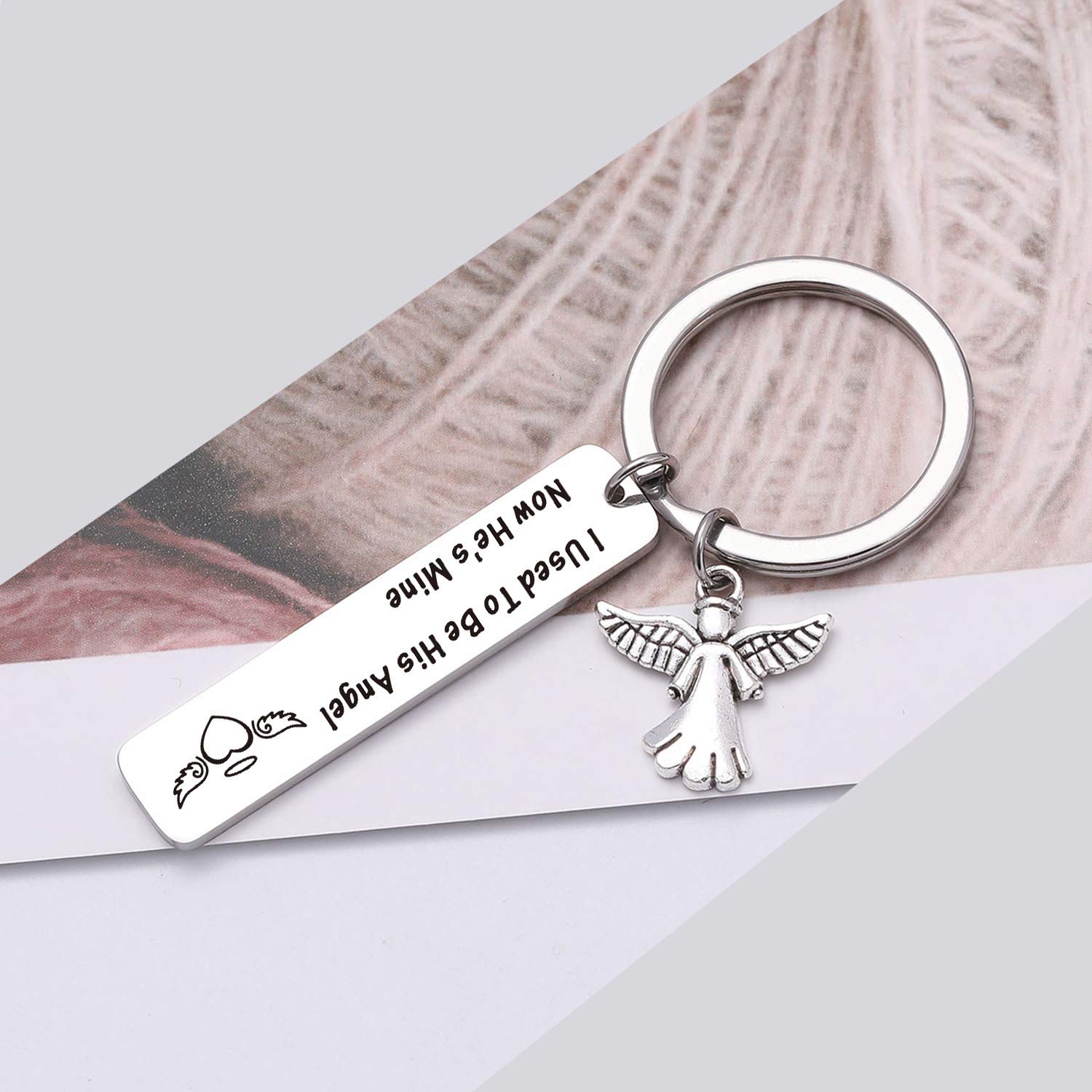Guardian Angel Keychain - Memorial Gift for Dad, Grandpa, Uncle - Sympathy Gift for Loss of Loved One - Inspirational Keepsake for Grieving & Remembrance - Perfect for Funerals, Memorial Services & Comforting Loved Ones