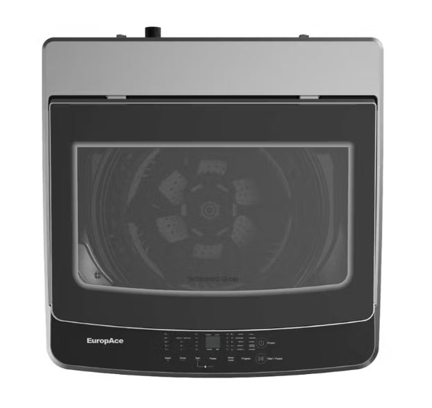 EuropAce ETW8800DGM 8KG Top Load Washing Machine - Gun Metal | Energy Efficient & Quiet Laundry Appliance for Apartments, Small Homes & RVs