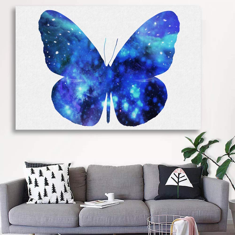 Beautiful Butterfly Giclee Canvas Wall Art - 32x48 Inches, Vibrant Home Decor for Bedroom, Living Room, Office & Nursery