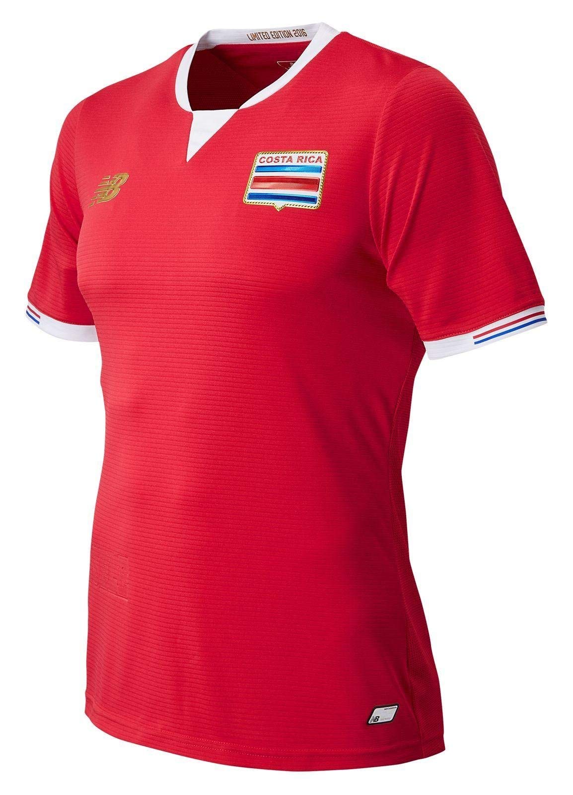 2016 New Balance Costa Rica Home Soccer Jersey - Authentic Football Shirt for Fans & Players - Perfect for Matches, Training, and Collecting