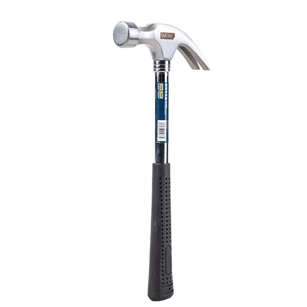 Steel Pipe Claw Hammer with Non-Slip Fiber Handle - V-Shaped Claw Design for Professional & DIY Projects - Perfect for Construction, Woodworking, and Home Repairs