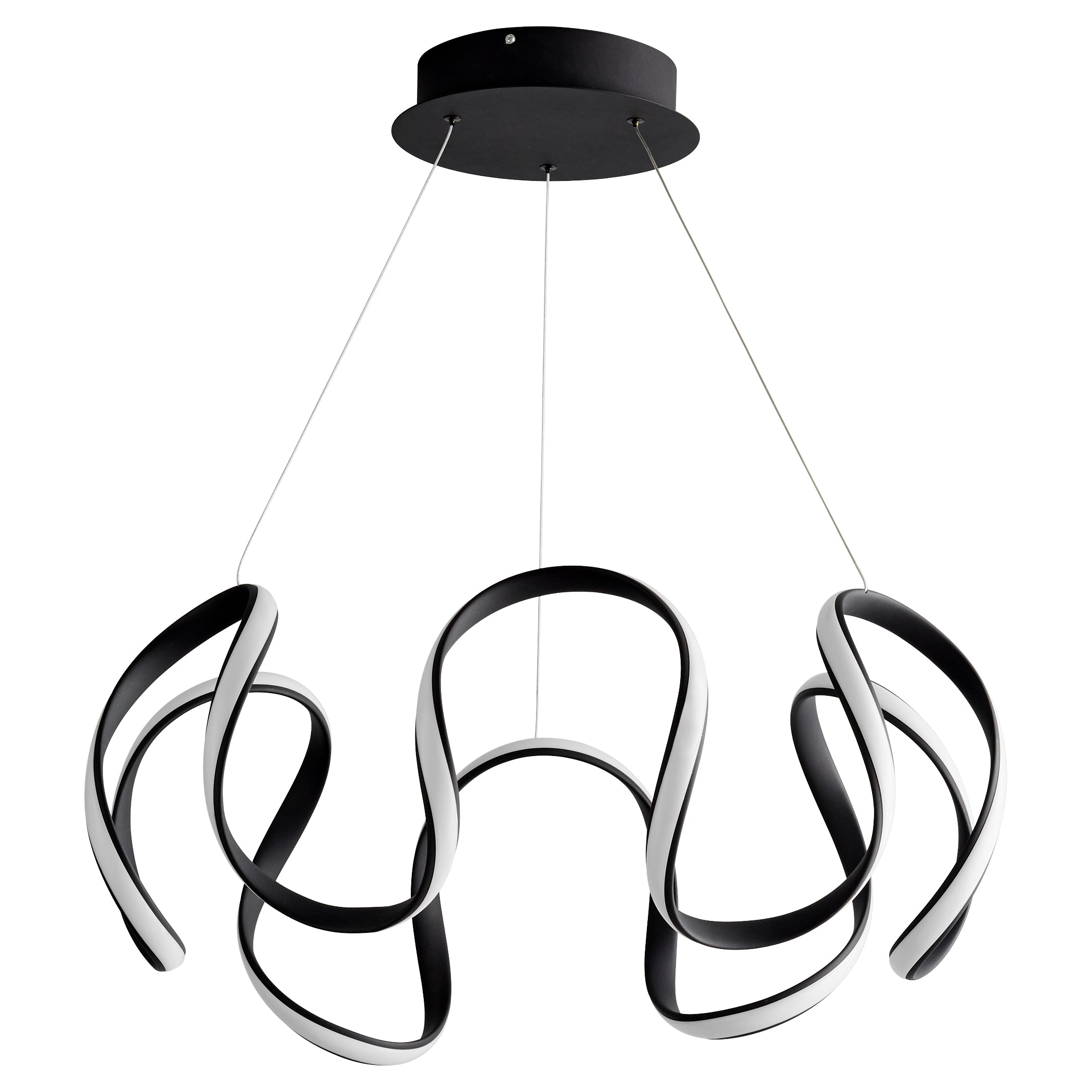 Oxygen Cirro 3 61 15 Pendant Light Fixture - Modern Black Ceiling Light for Living Room, Bedroom & Dining Room Decor
