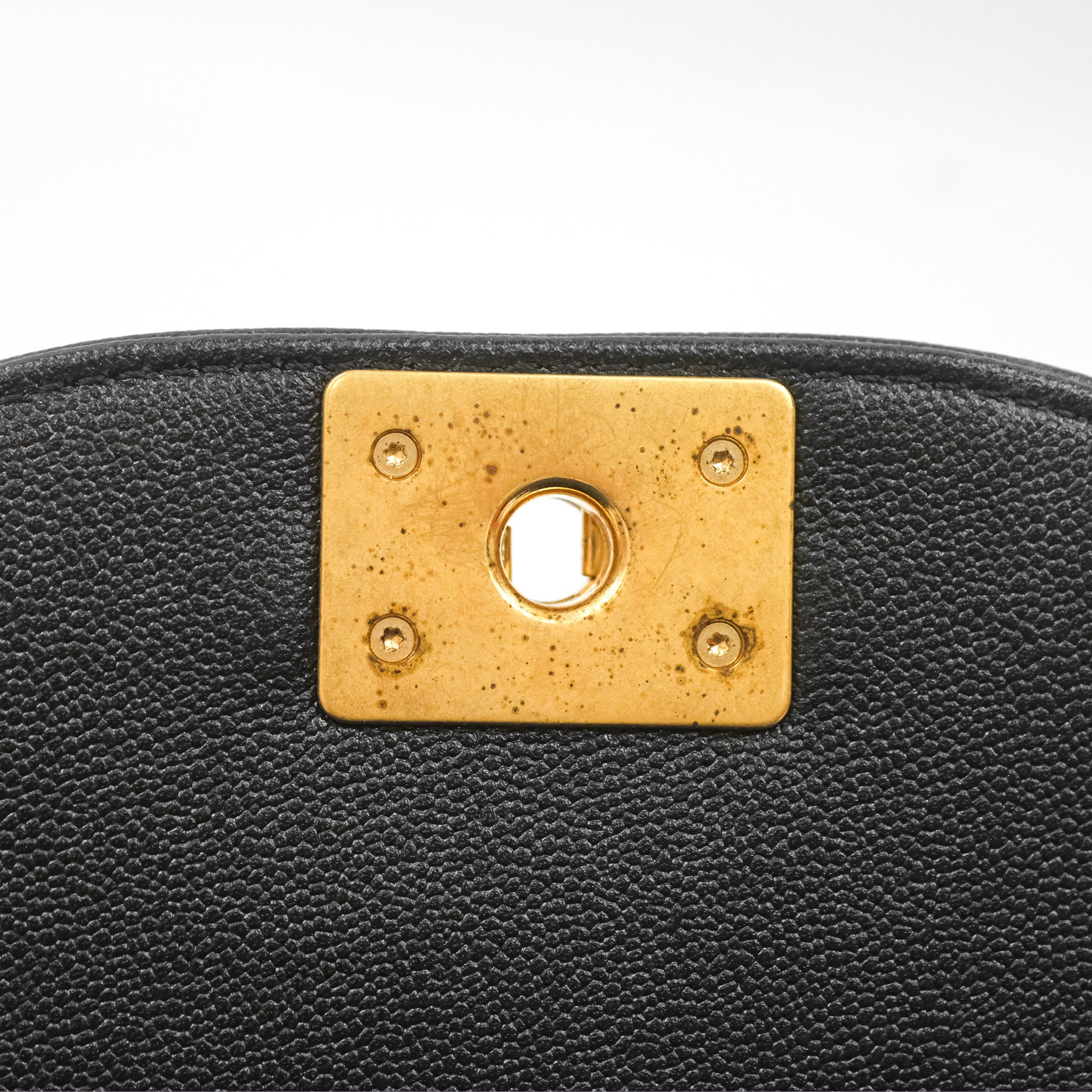 Chanel Boy Messenger Bag Black Caviar Leather with Aged Gold Hardware - Luxury Crossbody Bag for Women, Perfect for Work, Travel & Evening Events