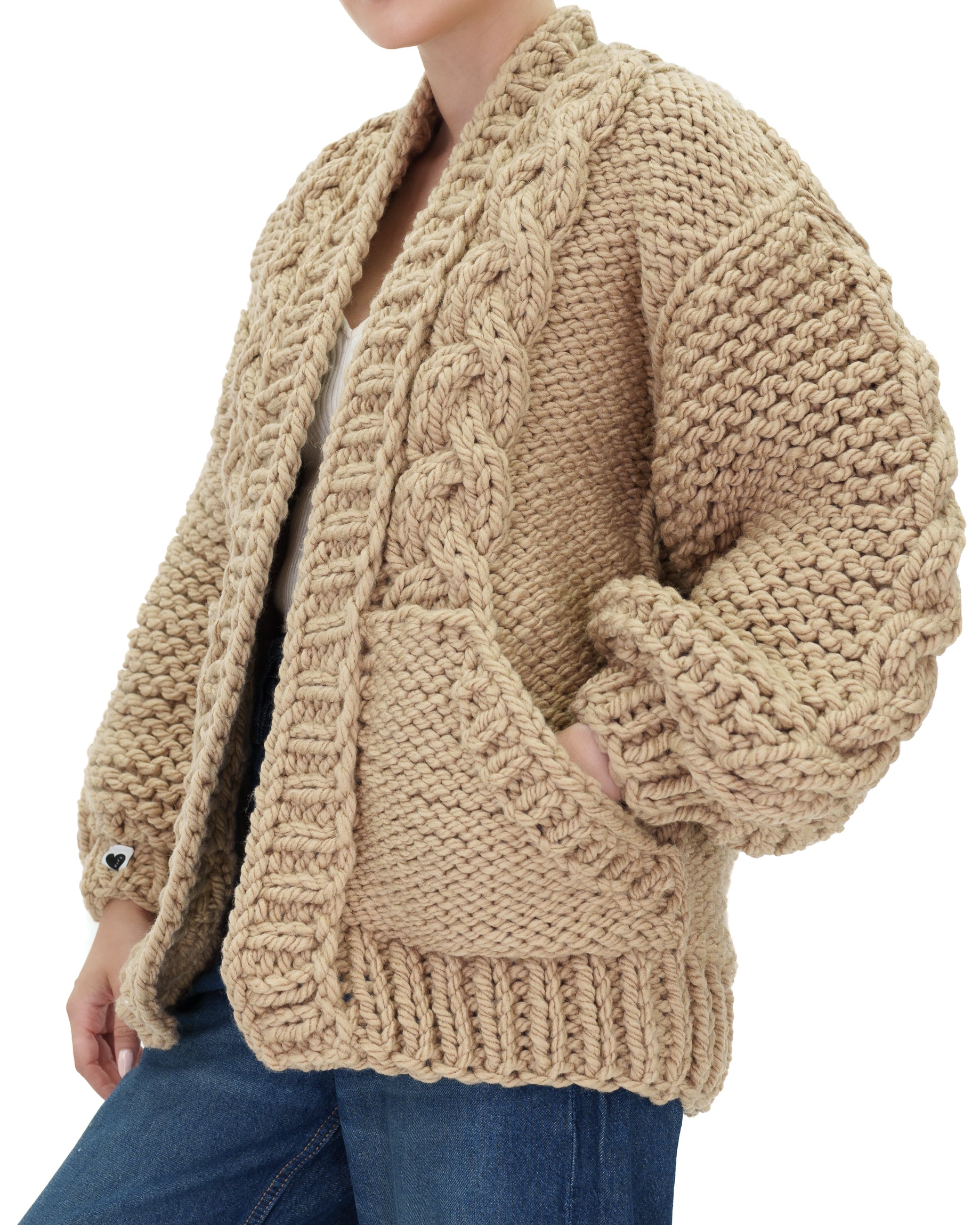 Stylish Braided Pocket Cardigan for Women - Soft Knit Open Front Sweater | Perfect for Fall, Winter & Layering Outfits