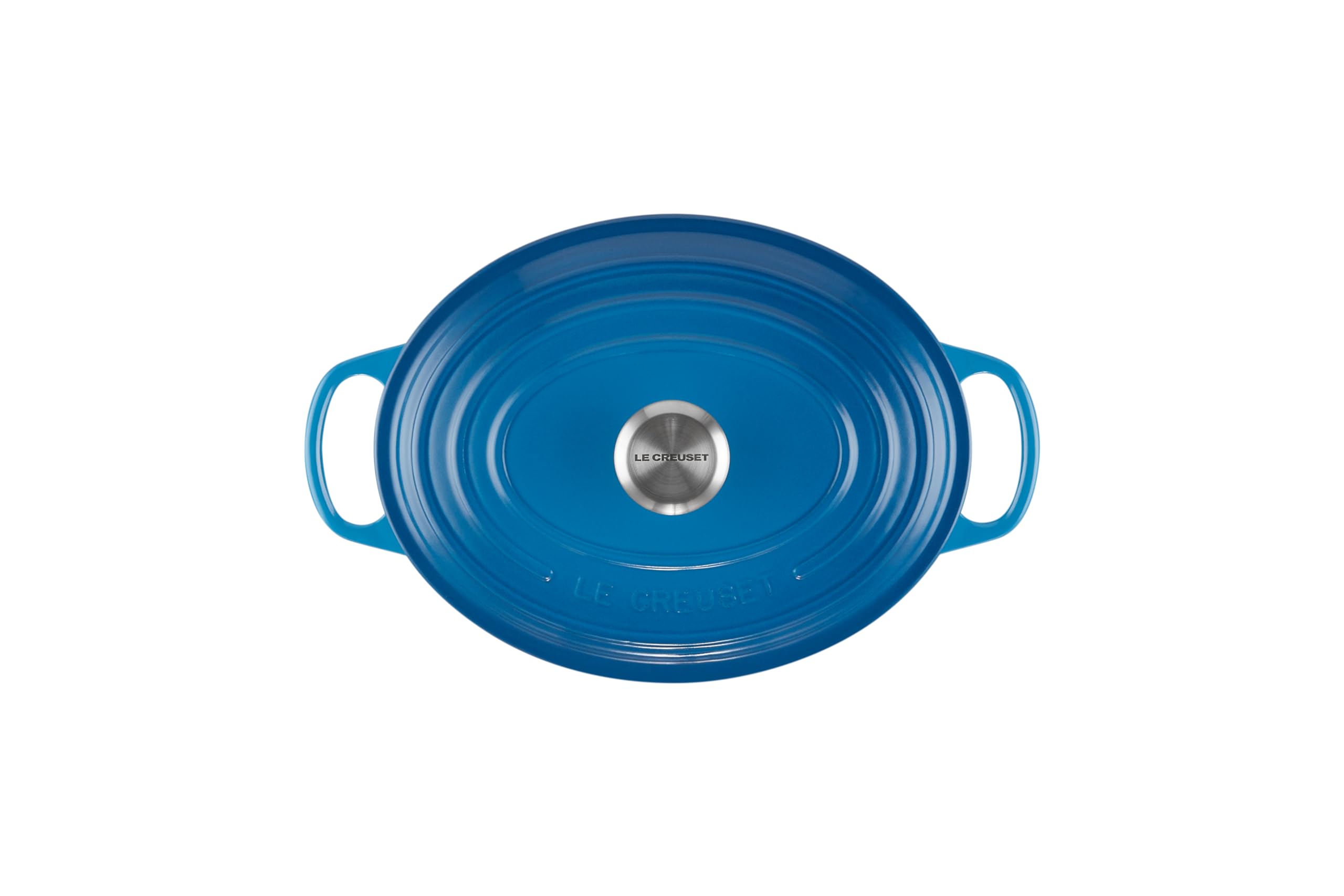 Le Creuset Enameled Cast Iron Signature Oval Dutch Oven 2.75 Quart - Marseille Blue - Premium Cookware for Braising, Roasting & Baking - Perfect for Soups, Stews & Family Dinners