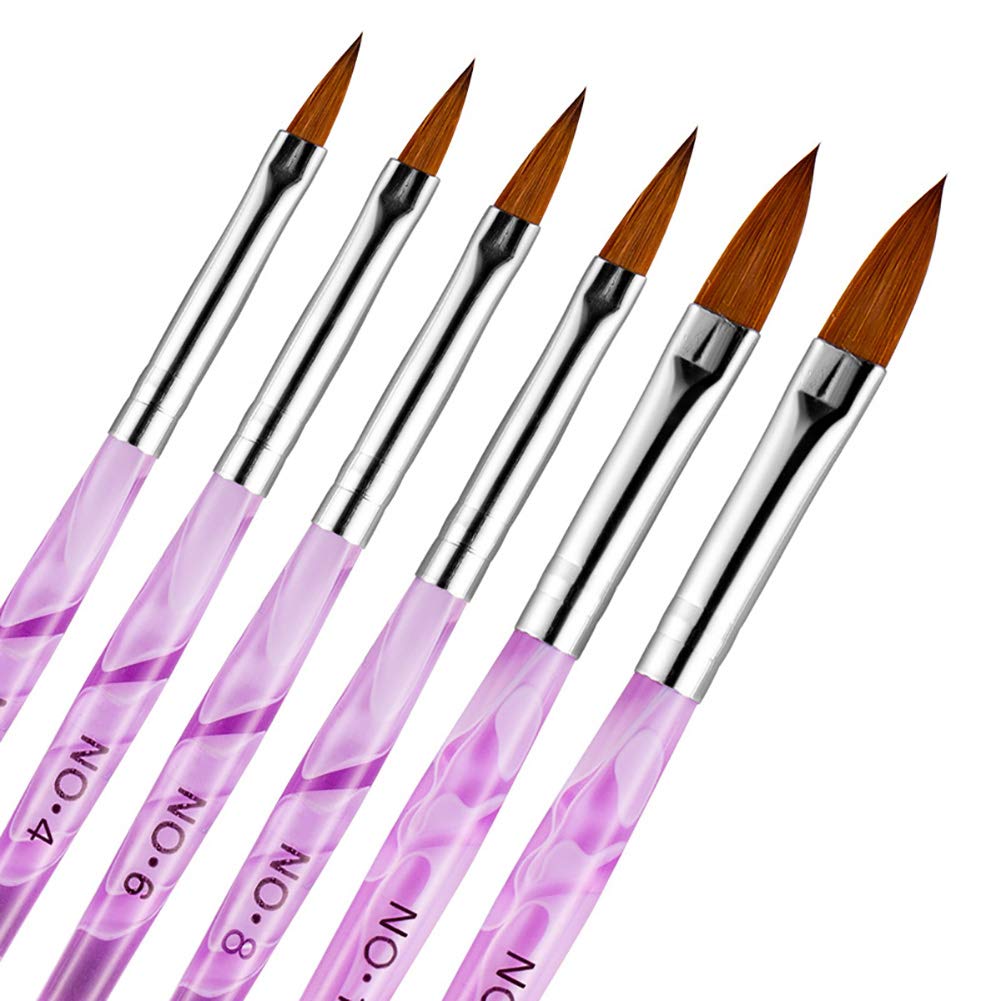 DANNEASY 13Pcs Professional Acrylic Nail Brush Set - UV Gel Builder Brush, Nail Design & Painting Kit for DIY Nail Art - Perfect for Salon, Home Manicure & Nail Extension