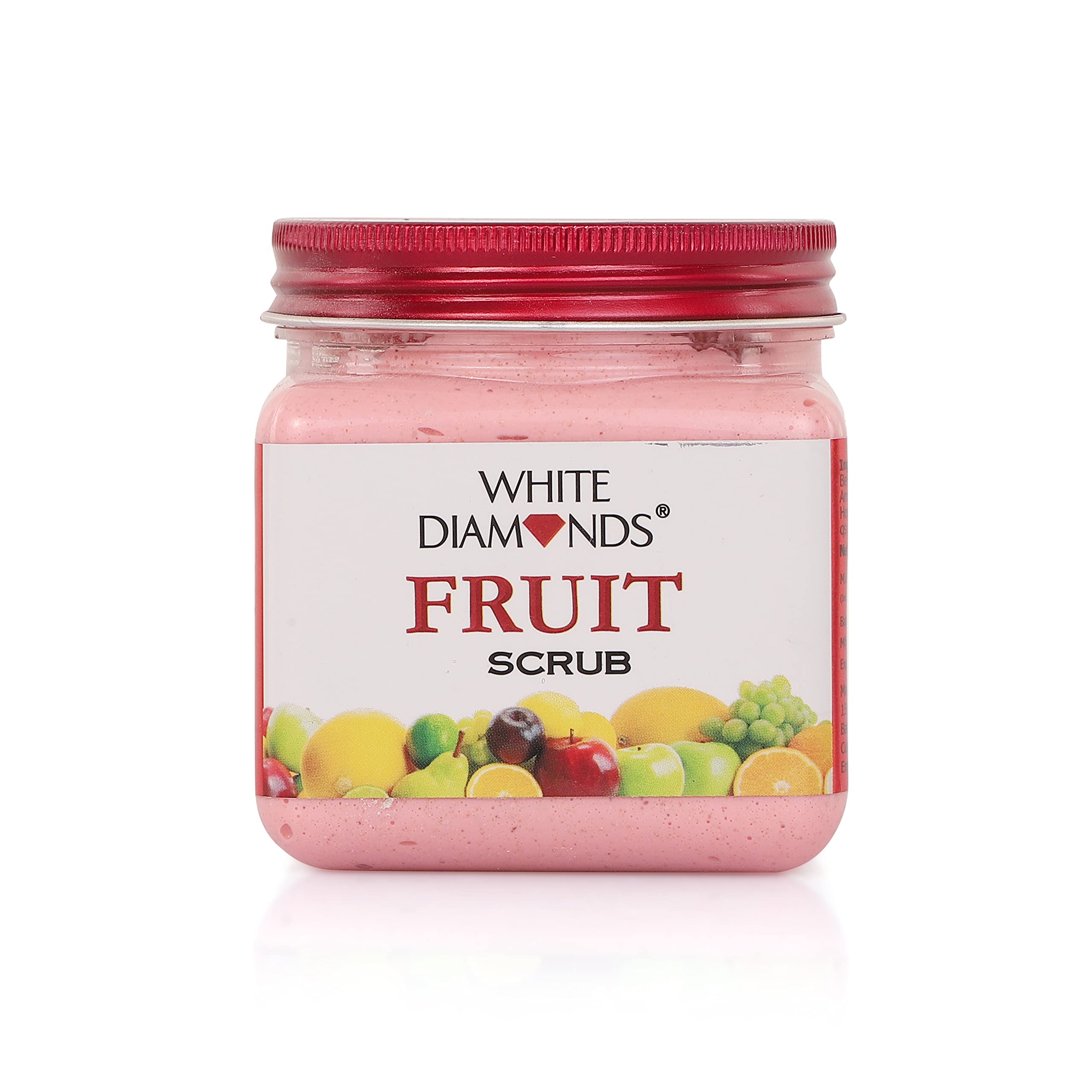 WHITE DIAMONDS Fruit Face & Body Scrub - Deep Exfoliating Cleanser for All Skin Types (380ml) | Gentle Skin Renewal for Daily Beauty Routine & Spa Treatments