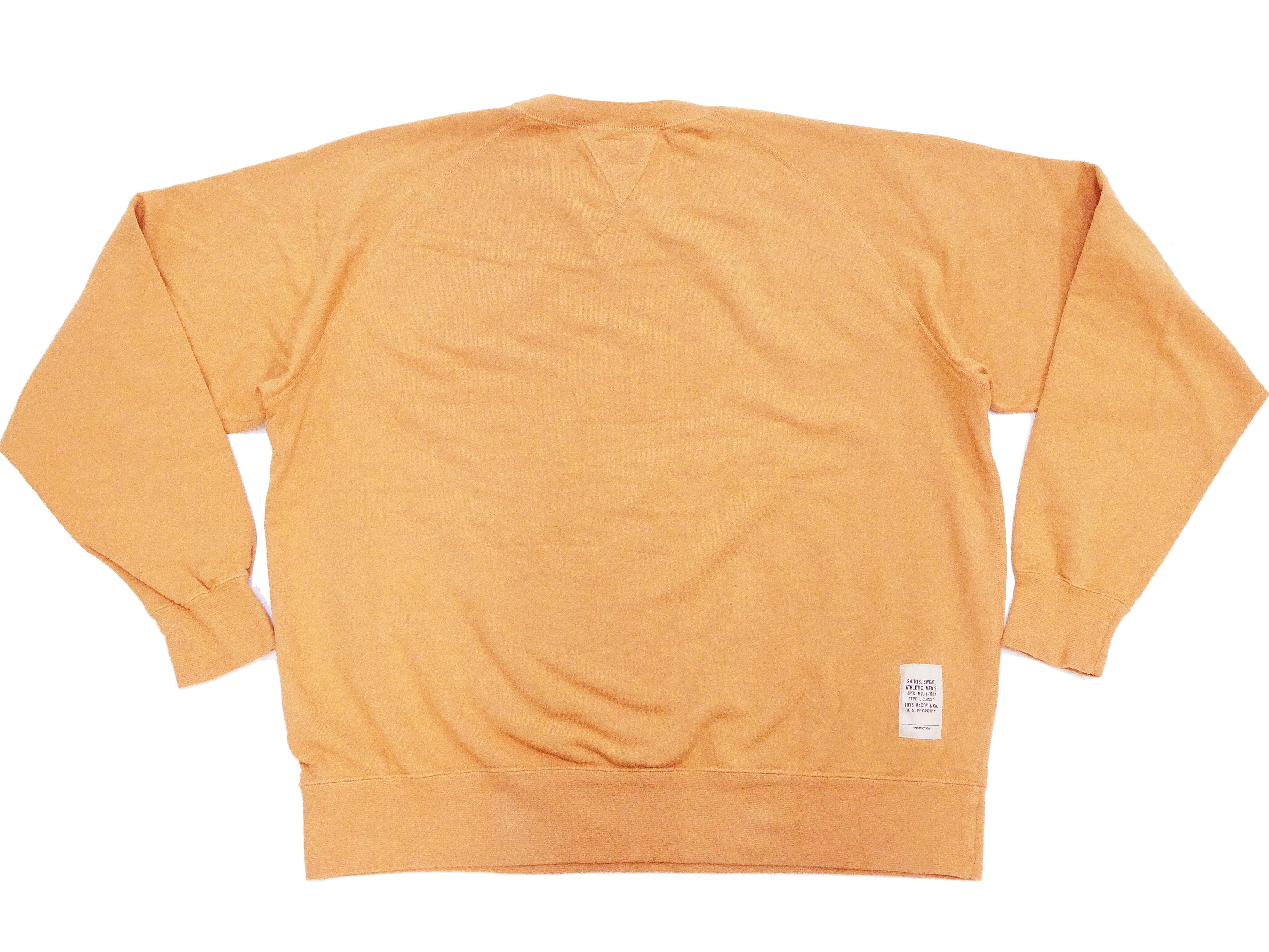 TOYS McCOY Men's Lightweight French Terry Sweatshirt - Solid Color Garment Dyed Pullover (TMC2461 061 Faded Gold) | Casual Wear, Street Style, Everyday Comfort