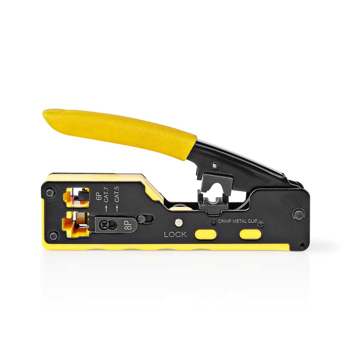 Pass Through Crimping Tool for Network Connectors - Professional RJ45 Crimper for Ethernet Cables - Perfect for Home & Office Network Installations