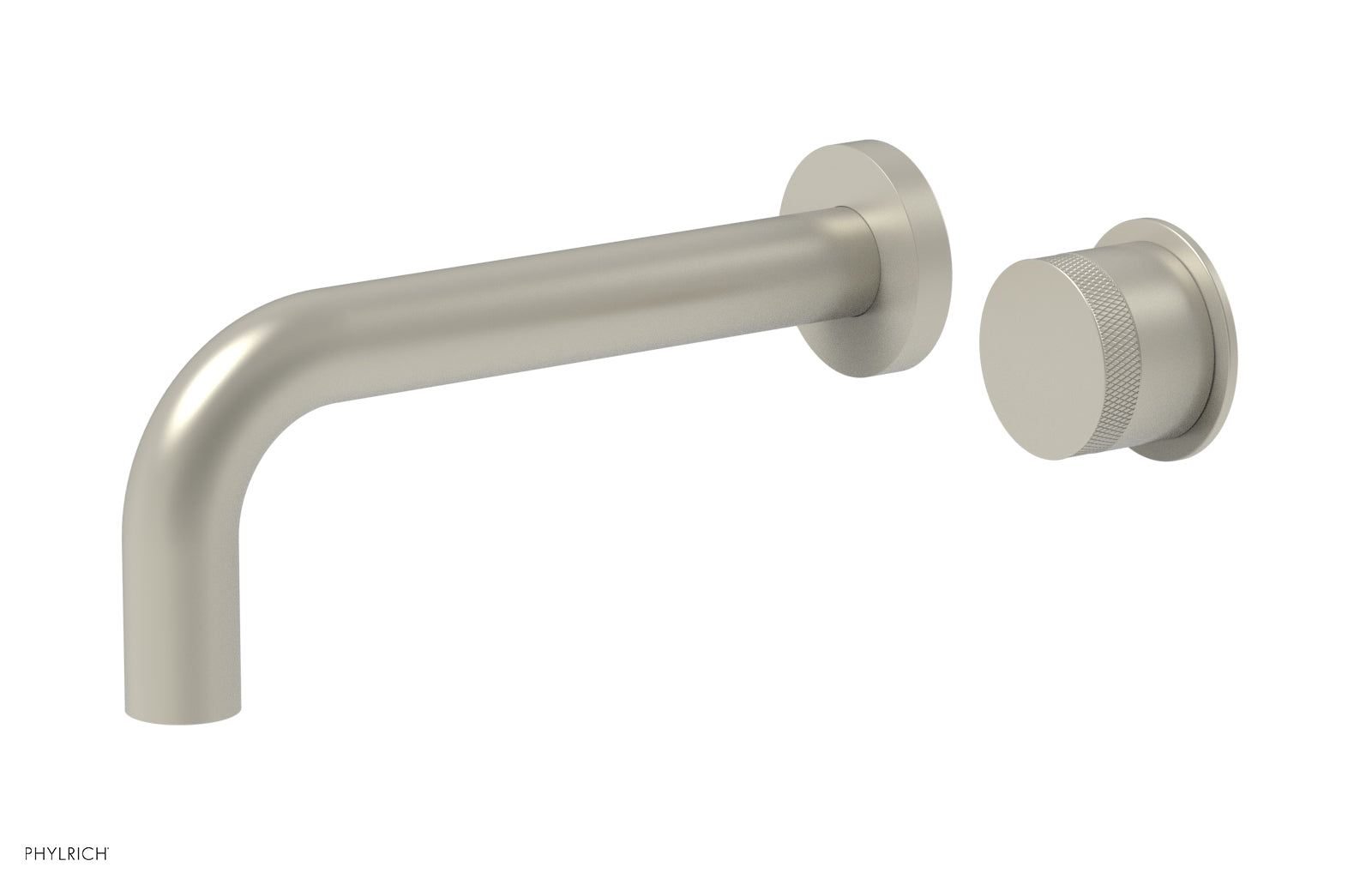 Basic II Single Handle Wall Lavatory Faucet Set with Knurled Handle - 230 18 - Perfect for Bathroom Sink, Powder Room, and Guest Bath Installation