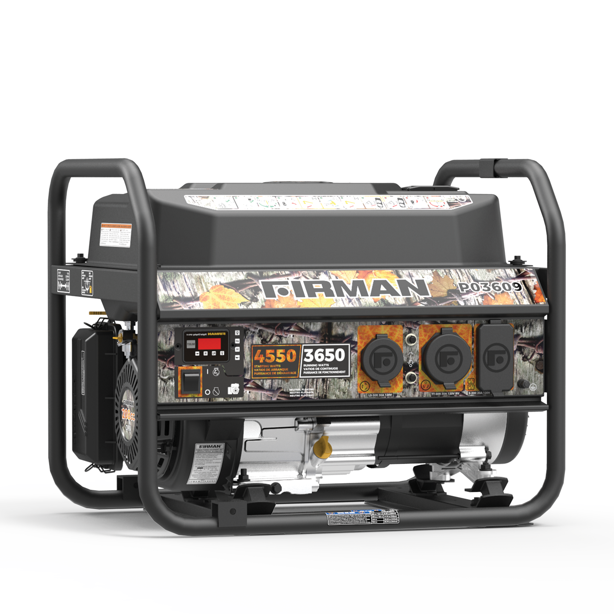 4550W Portable Gas Generator with Recoil Start - 120V Power for Camping, Outdoor Events & Emergency Backup
