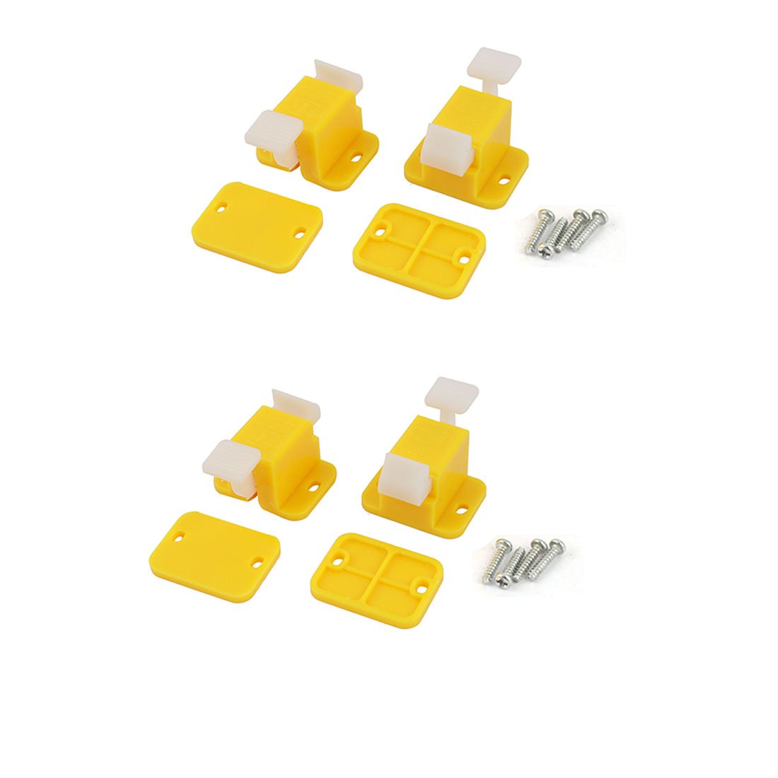 4 Pcs Plastic PCB Relay Test Fixture Jig - Prototype Board for Electrical Testing (Yellow & White) - Perfect for DIY Electronics, Circuit Prototyping, and Electrical Engineering Projects