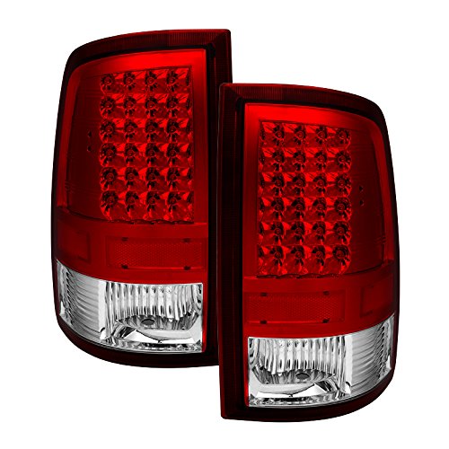 Dodge Ram 1500 2009-2018 & 2500/3500 2010-2018 LED Euro Style Tail Lights - Red Rear Brake Lamps for Enhanced Visibility & Style - Perfect for Night Driving, Off-Roading & Custom Truck Upgrades