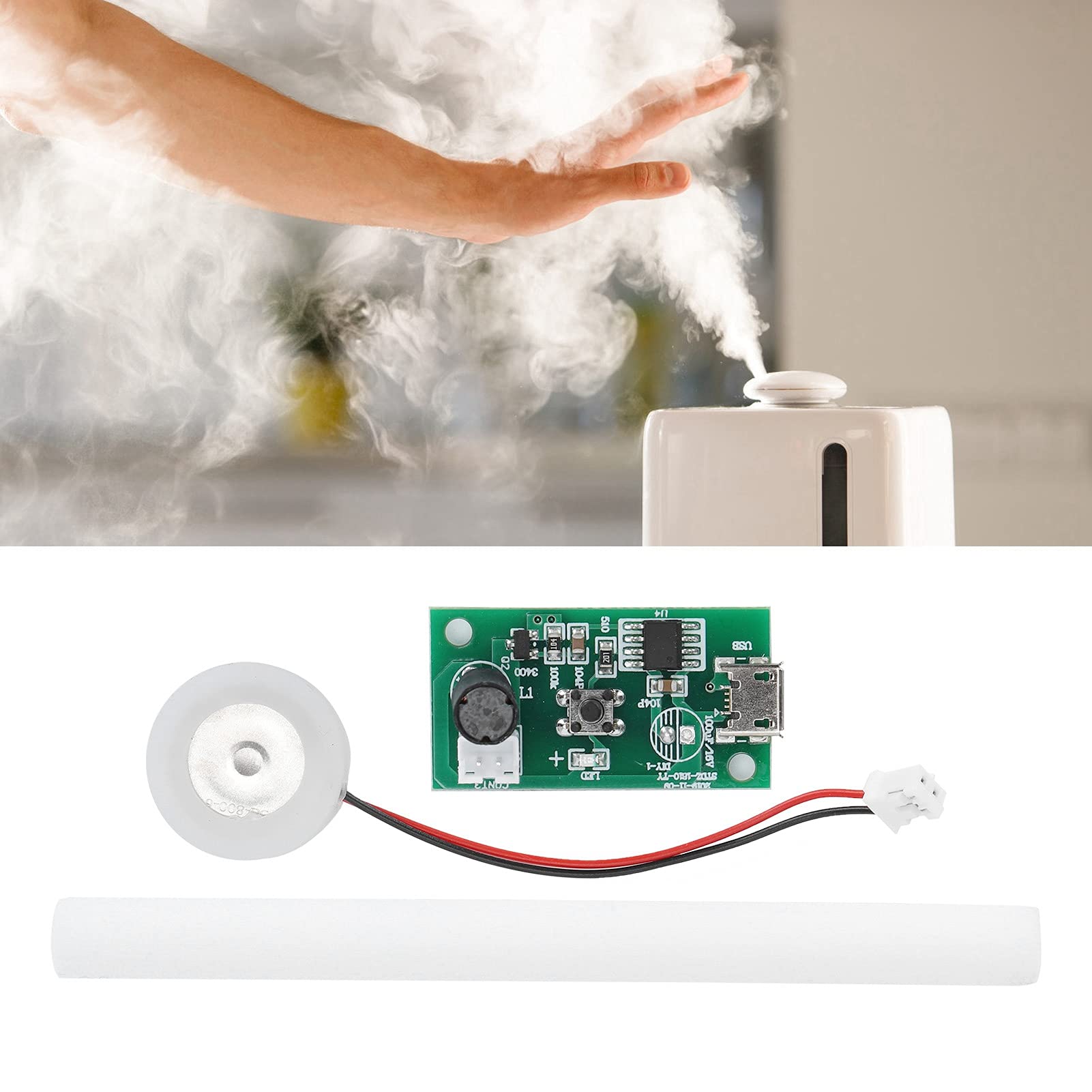 Ladieshow 5V USB Ultrasonic Atomizer Module with Timer Switch - Integrated Circuit Board Driver for Humidifiers, Aromatherapy Diffusers & DIY Projects | Perfect for Home, Office & Spa Use