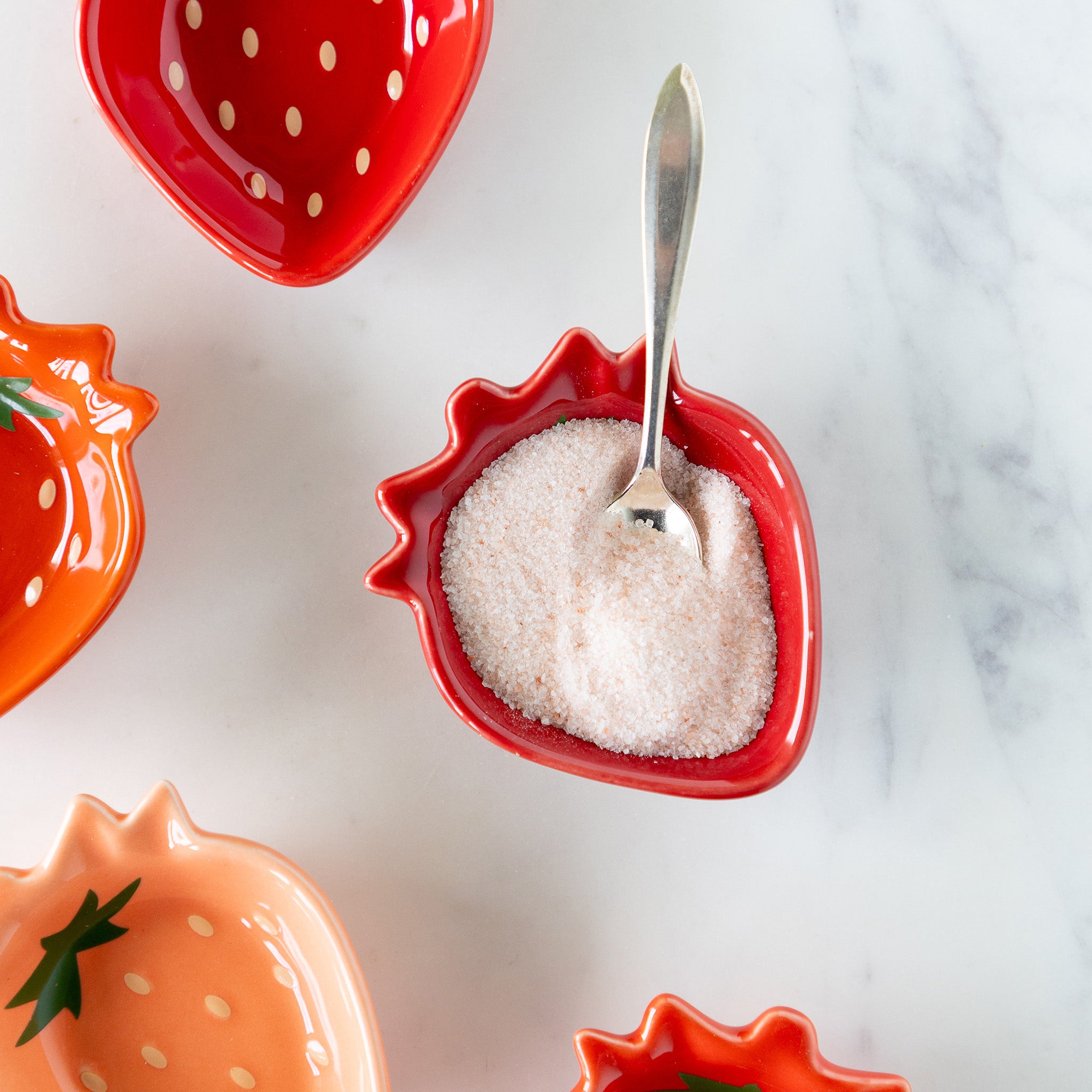 Berry Sweet Shaped Pinch Bowls - Mini Ceramic Dessert Bowls for Ice Cream, Candy & Snacks - Perfect for Party Serving, Home Decor & Gift Giving